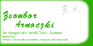 zsombor arnoczki business card